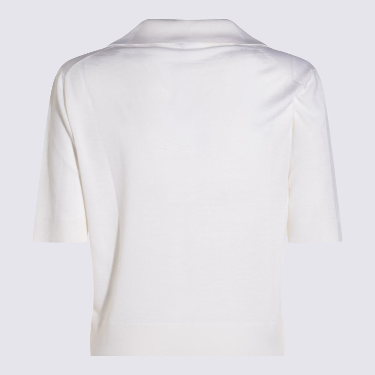 Malo Poloshirt aus weißer Wolle