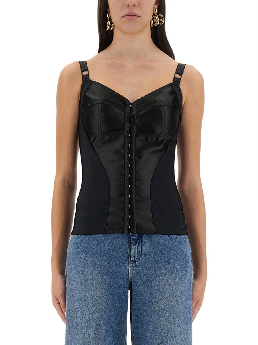 Dolce & Gabbana Satin-Bustier-Top