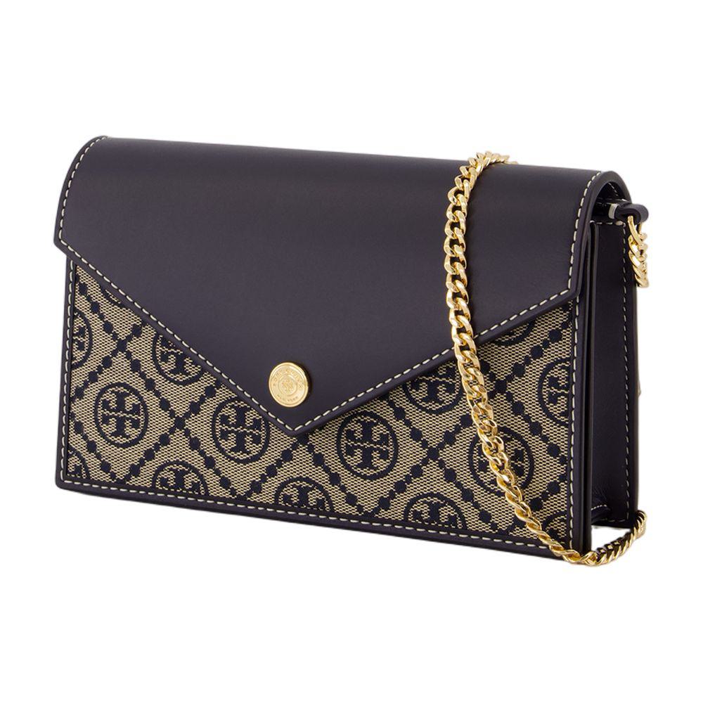 Tory Burch – Umschlagbrieftasche mit T-Monogramm und Kette