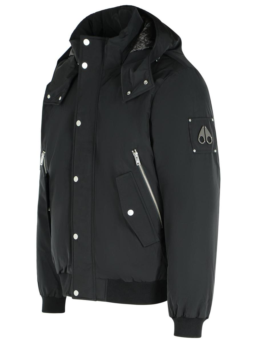 Moose Knuckles Schwarze Polyesterjacke