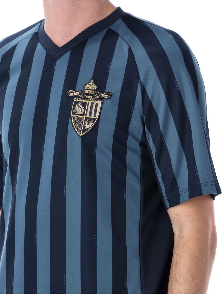 Fendi T-Shirt mit V-Ausschnitt