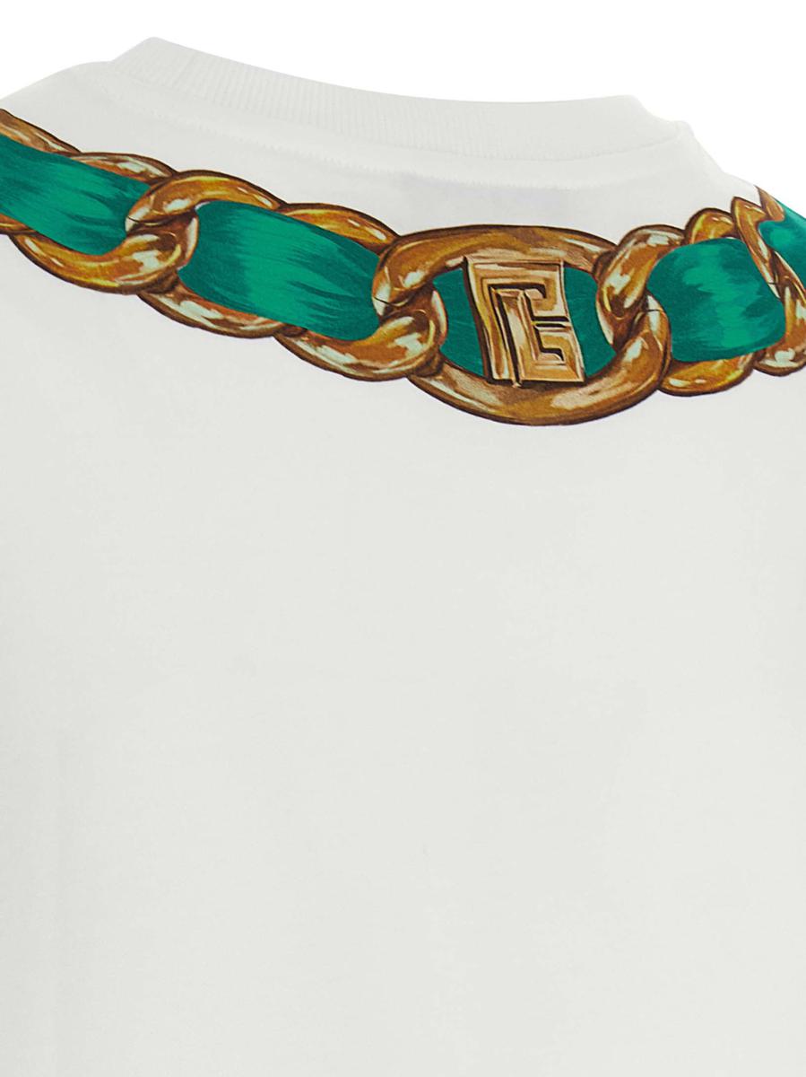 Balmain – T-Shirt mit „Balmain Foulard“-Print