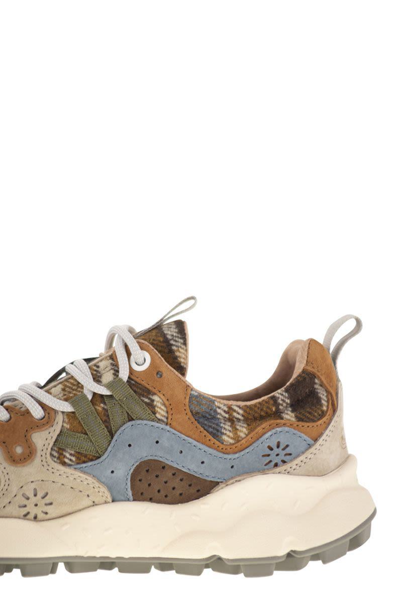 Flower Mountain Yamano 3 – Sneakers aus Wildleder und Wolle
