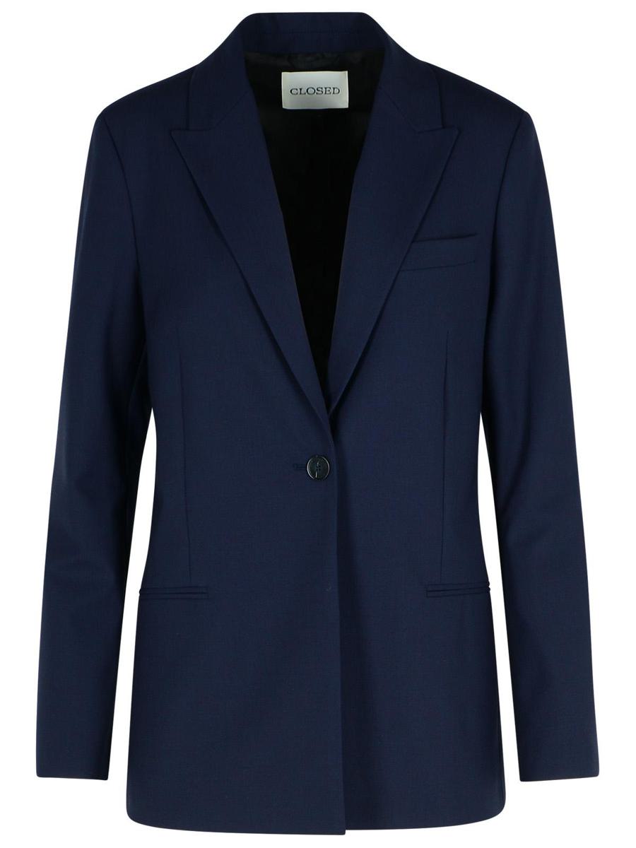 Closed – Marineblauer Blazer aus Polyestermischung