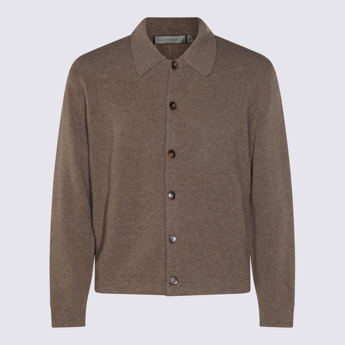 Canali Beige Wollstrick