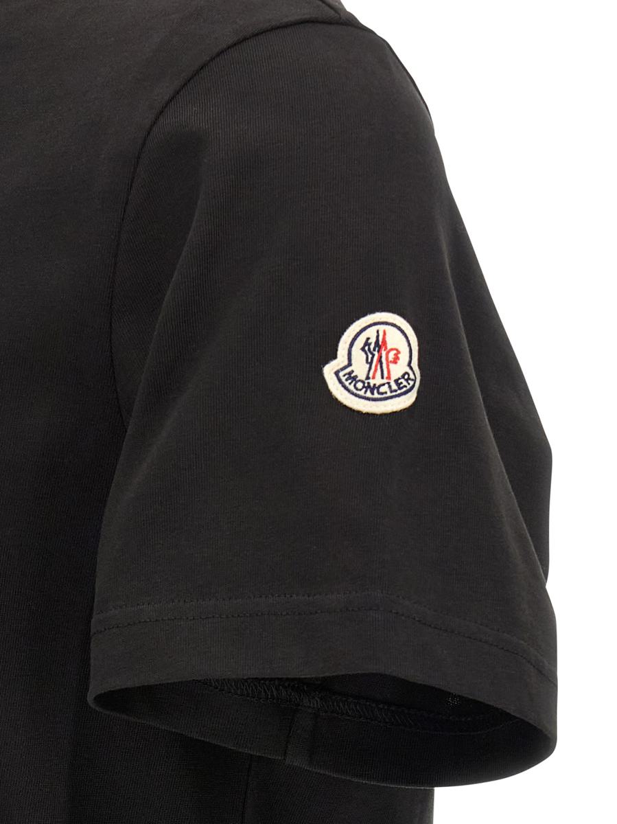Moncler T-Shirt mit beflocktem Logo