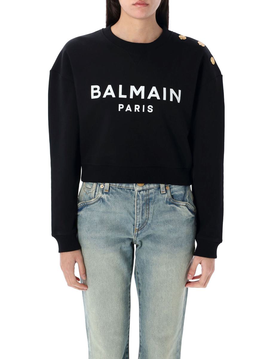 Sweatshirt mit Balmain-Print