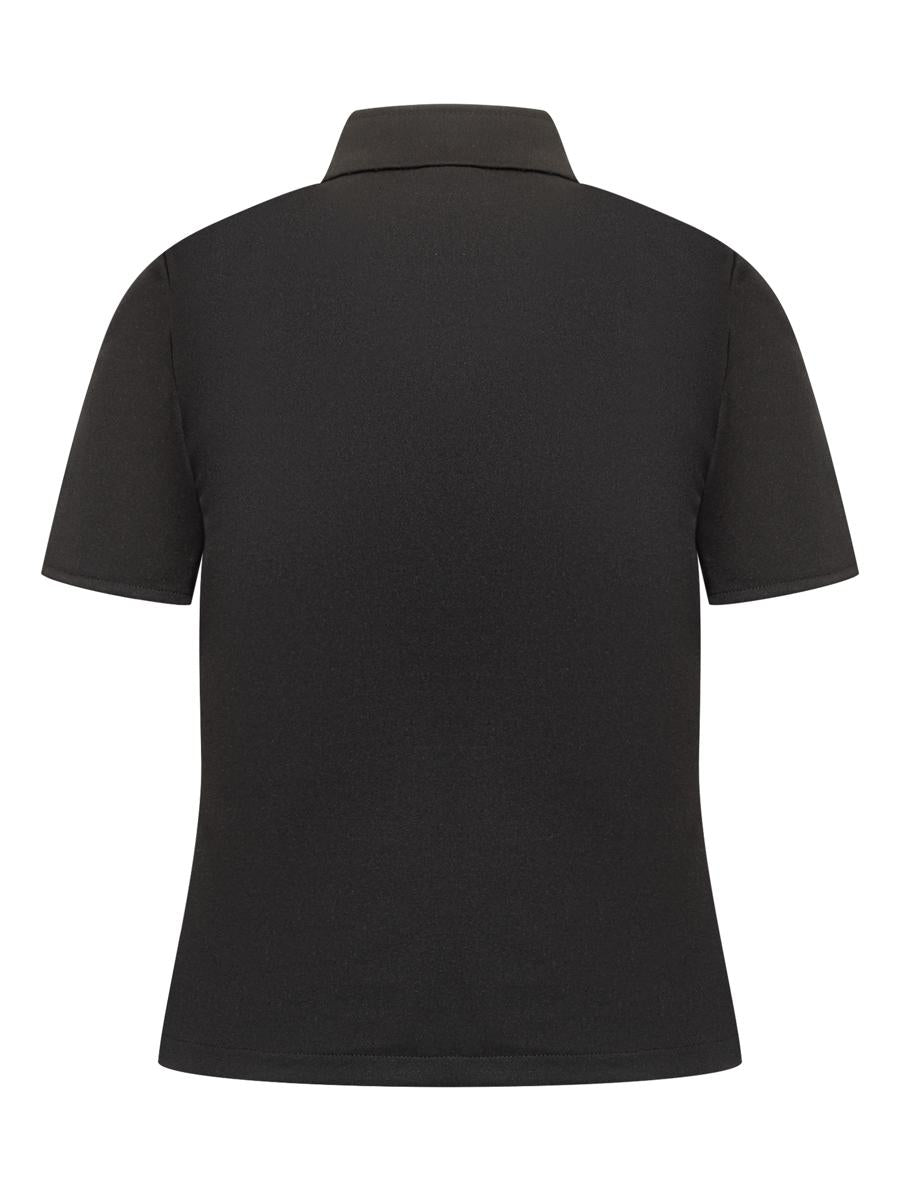 Courrèges Schwarzes Courrèges-T-Shirt mit Reißverschluss