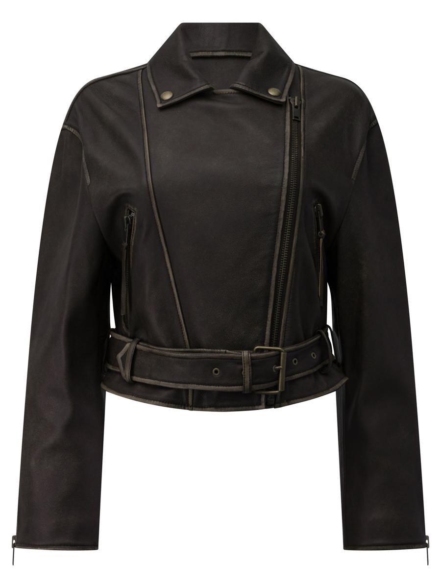 Weekend Max Mara – Lederjacke mit Gürtel