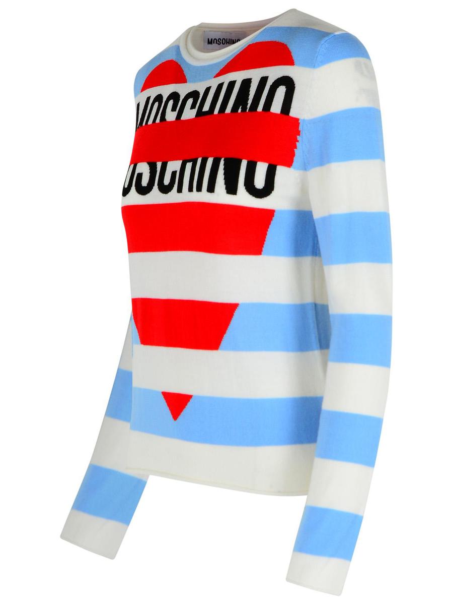 Moschino Jeans Mehrfarbiger Pullover aus Schurwolle