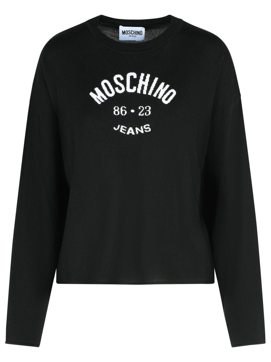 Schwarzer Pullover aus Schurwolle von Moschino Jeans