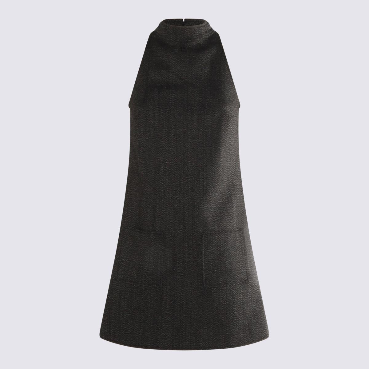 Courrèges Minikleid aus schwarzer Wolle