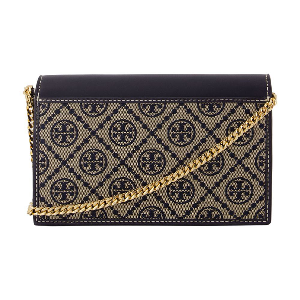 Tory Burch – Umschlagbrieftasche mit T-Monogramm und Kette