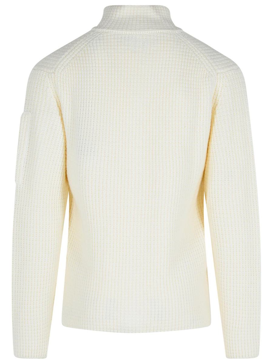 CP Company – Elfenbeinfarbener Pullover aus Wollmischung