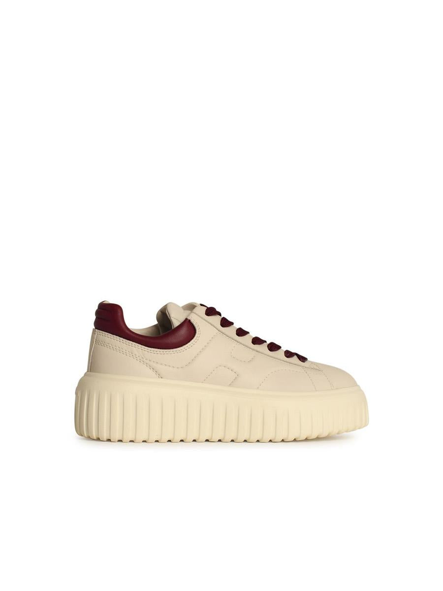 Hogan – Sneakers „H Stripes“ aus elfenbeinfarbenem Leder
