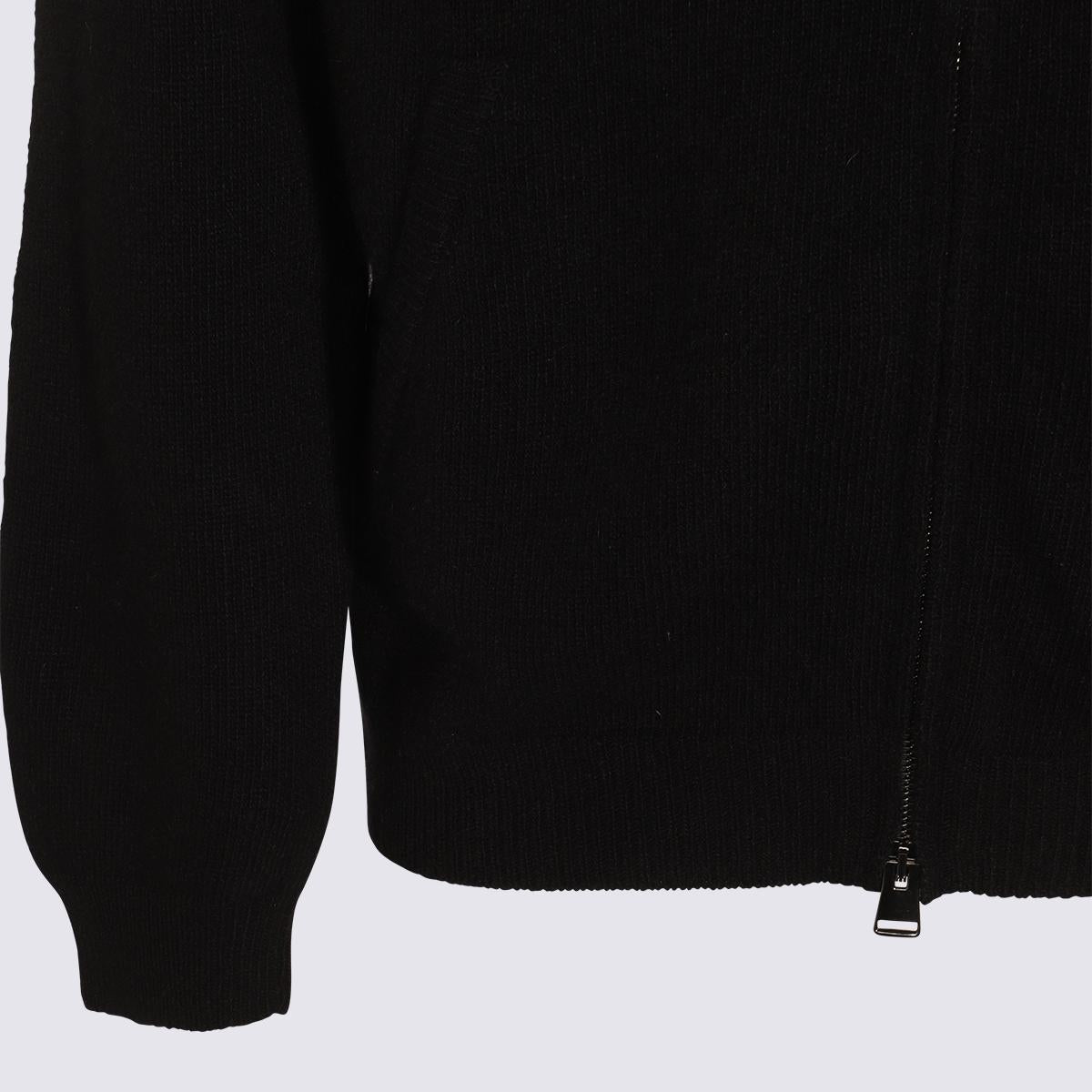 Canali Schwarzer Wollstrick