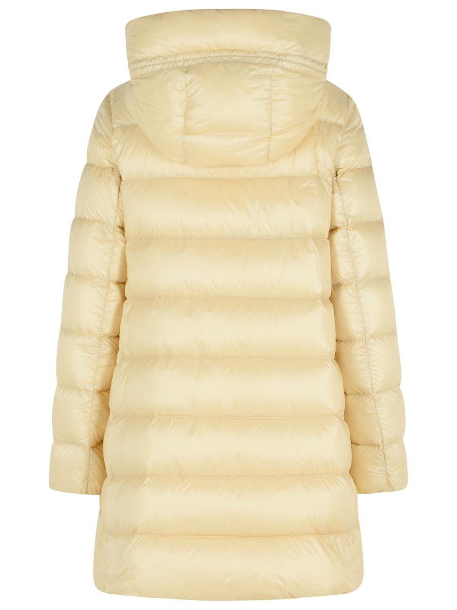Moncler Suyenne' Elfenbeinfarbener Polyamidmantel