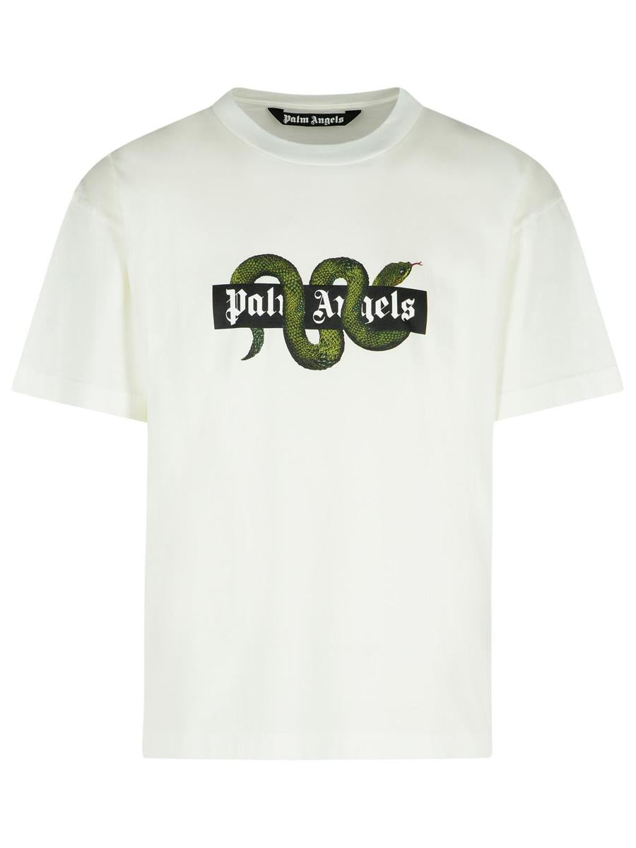 Palm Angels – Weißes Baumwoll-T-Shirt
