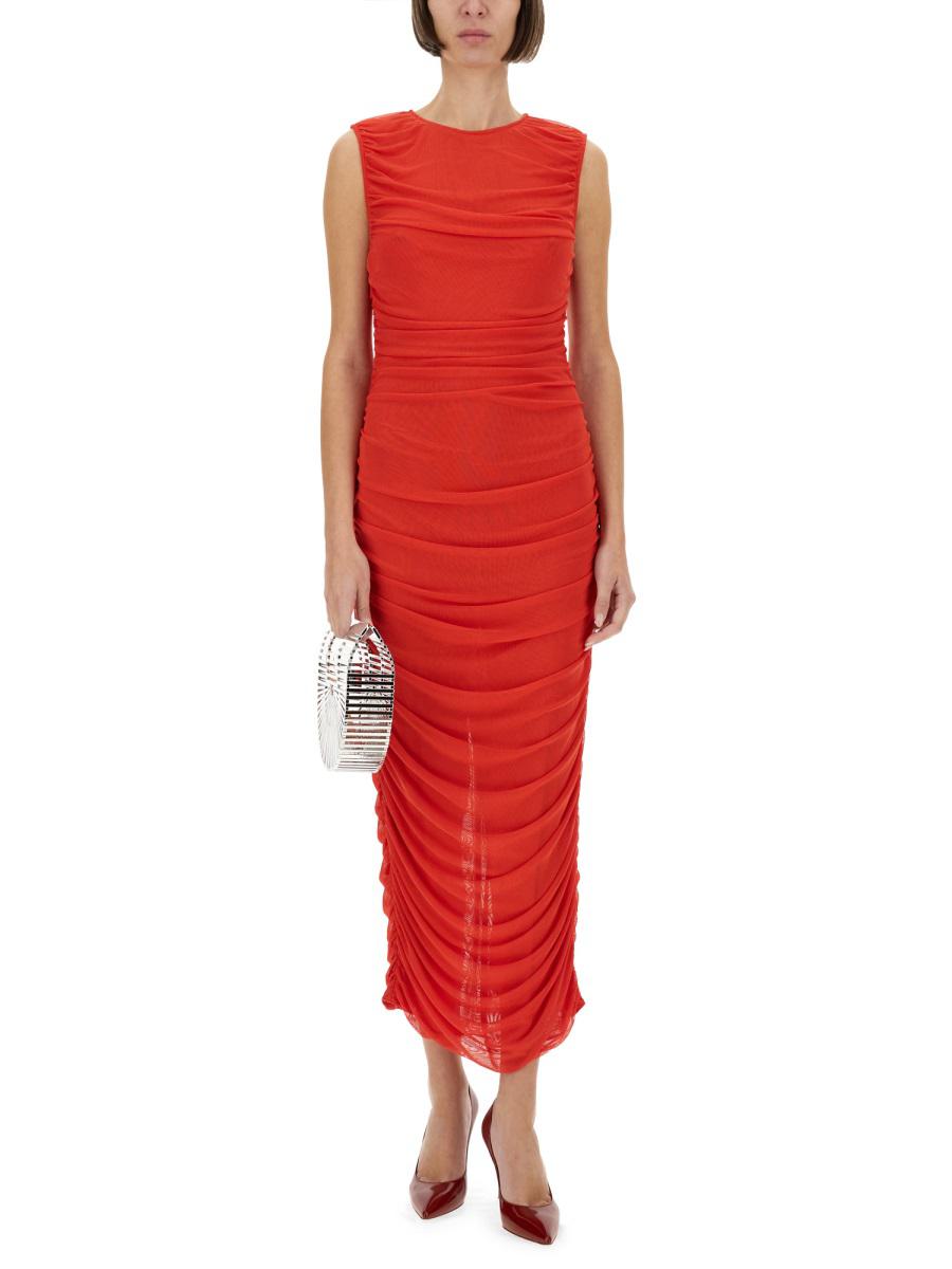 Rotate Birger Christensen – Langes Kleid mit Drapierung