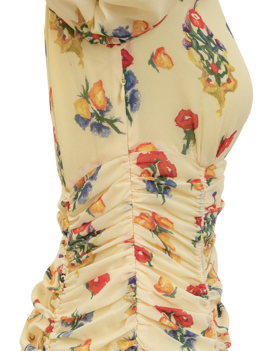 De La Vali gerafftes Blumenkleid
