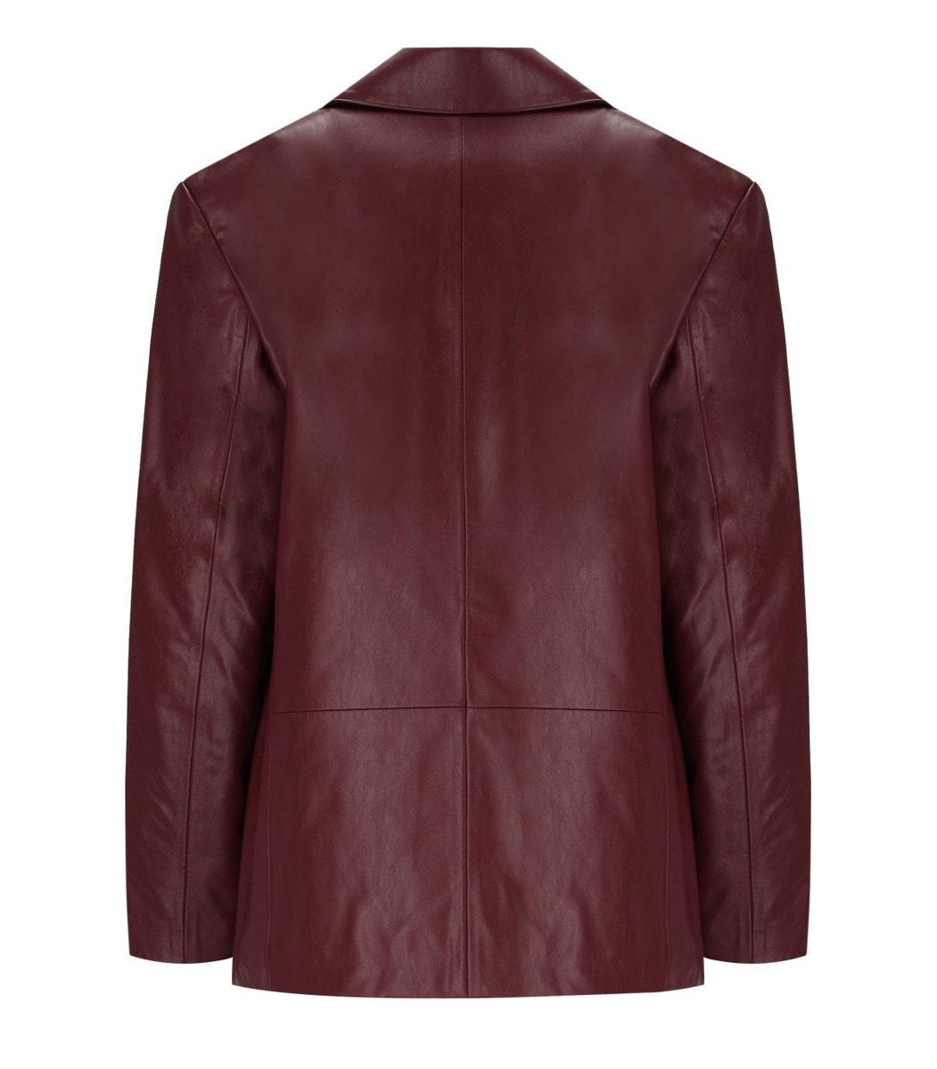 Essentiel Antwerp – Idrey – Burgunderroter, einreihiger Blazer