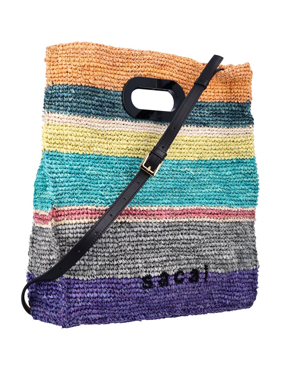 Sacai Raffia-Tragetasche