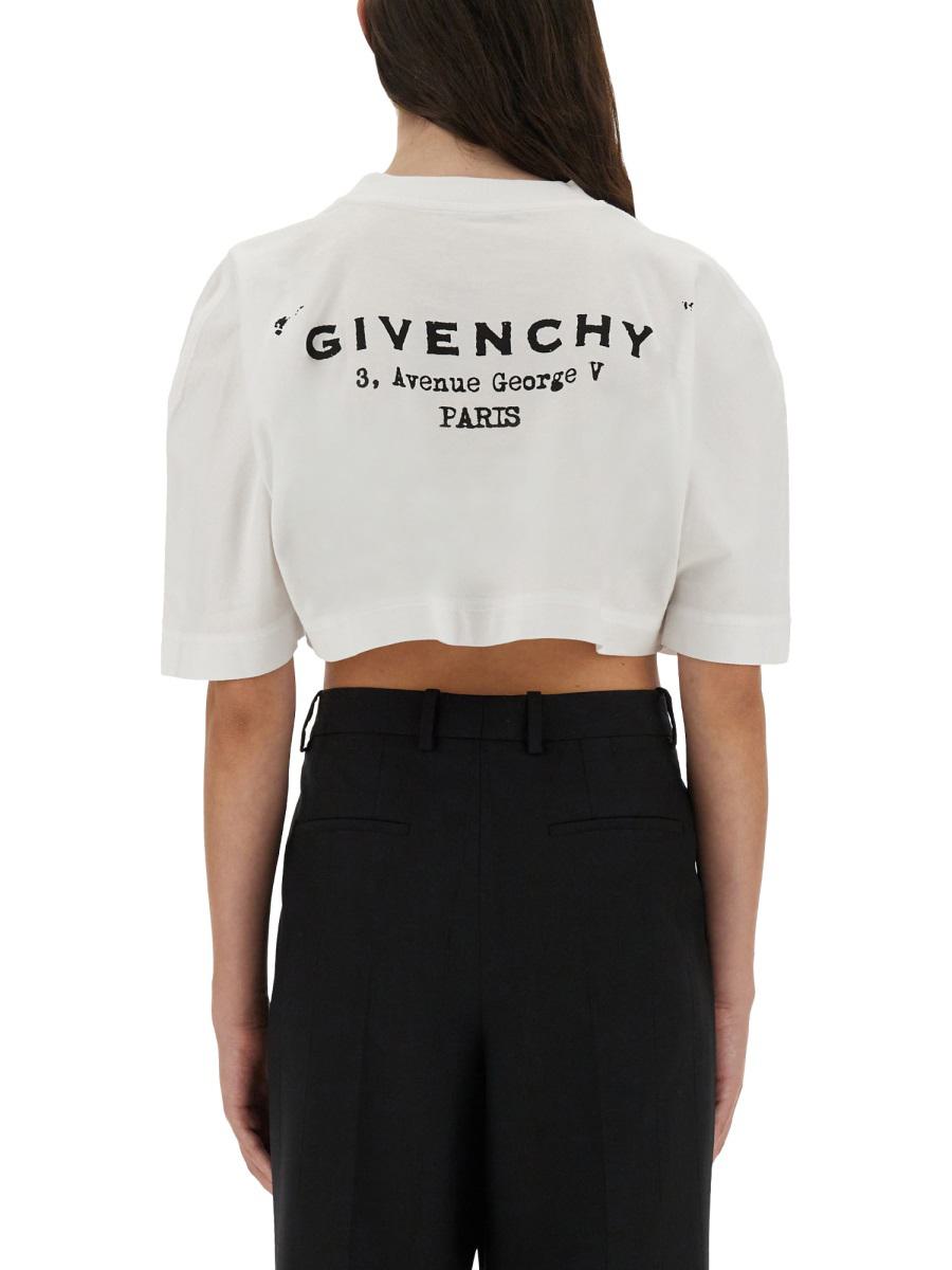 Givenchy – Kurzes T-Shirt mit Logo-Print