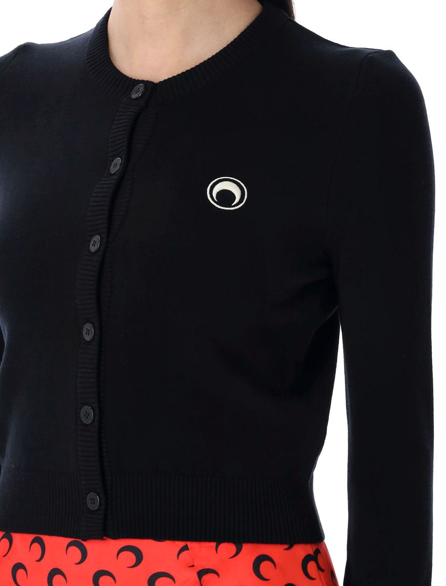 Marine Serre – Strickjacke mit Mond-Logo