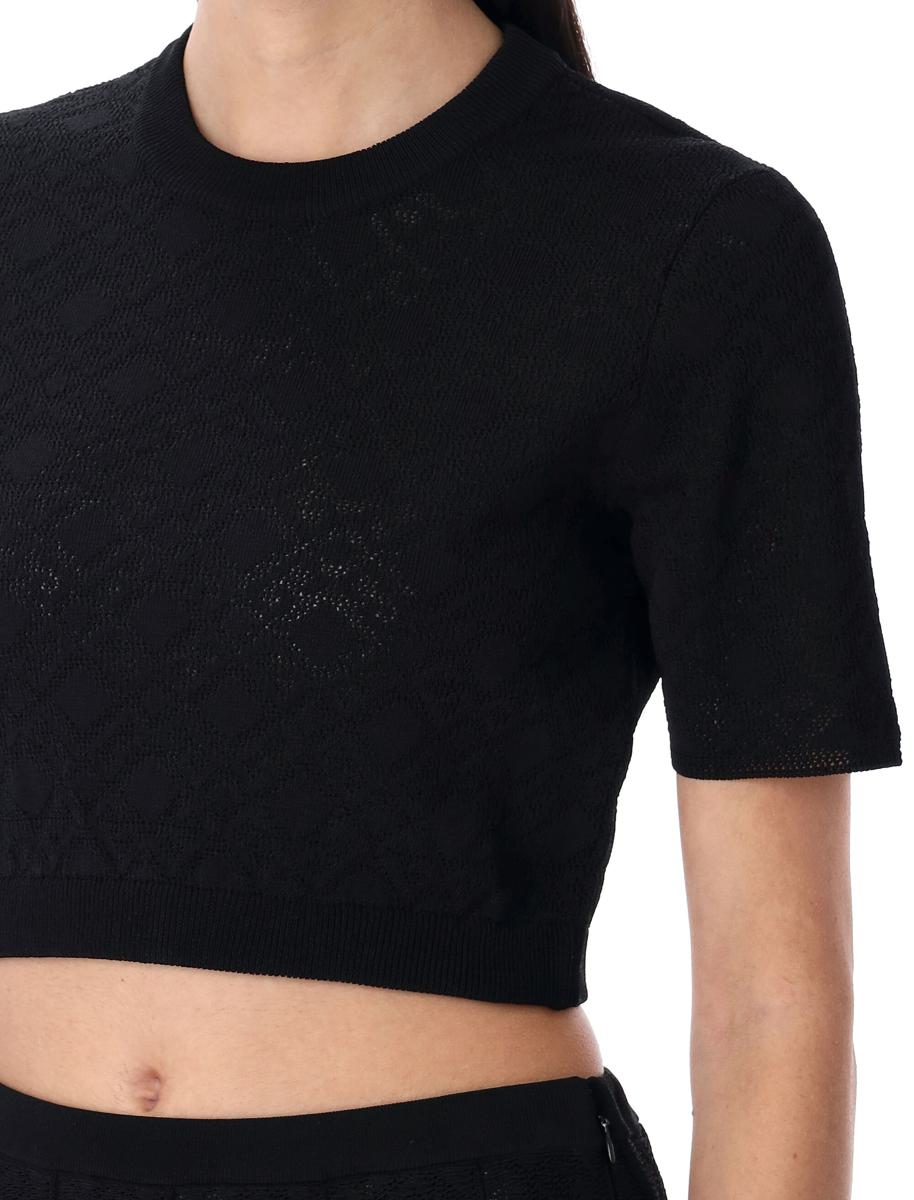 Givenchy – Kurzer Pullover aus Jacquard mit Monogramm 72