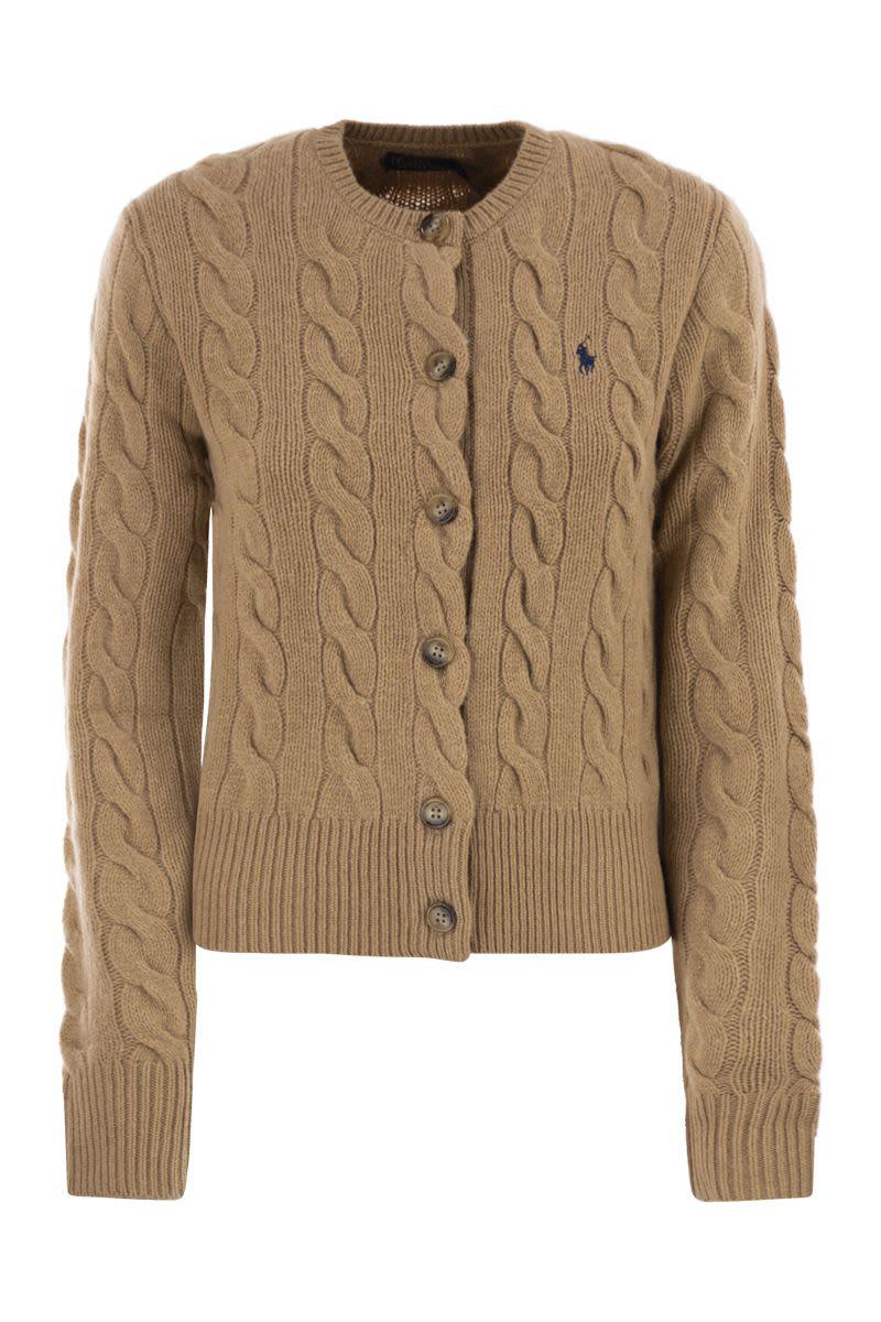 Polo Ralph Lauren – Zopfmuster-Cardigan aus Wolle und Kaschmir