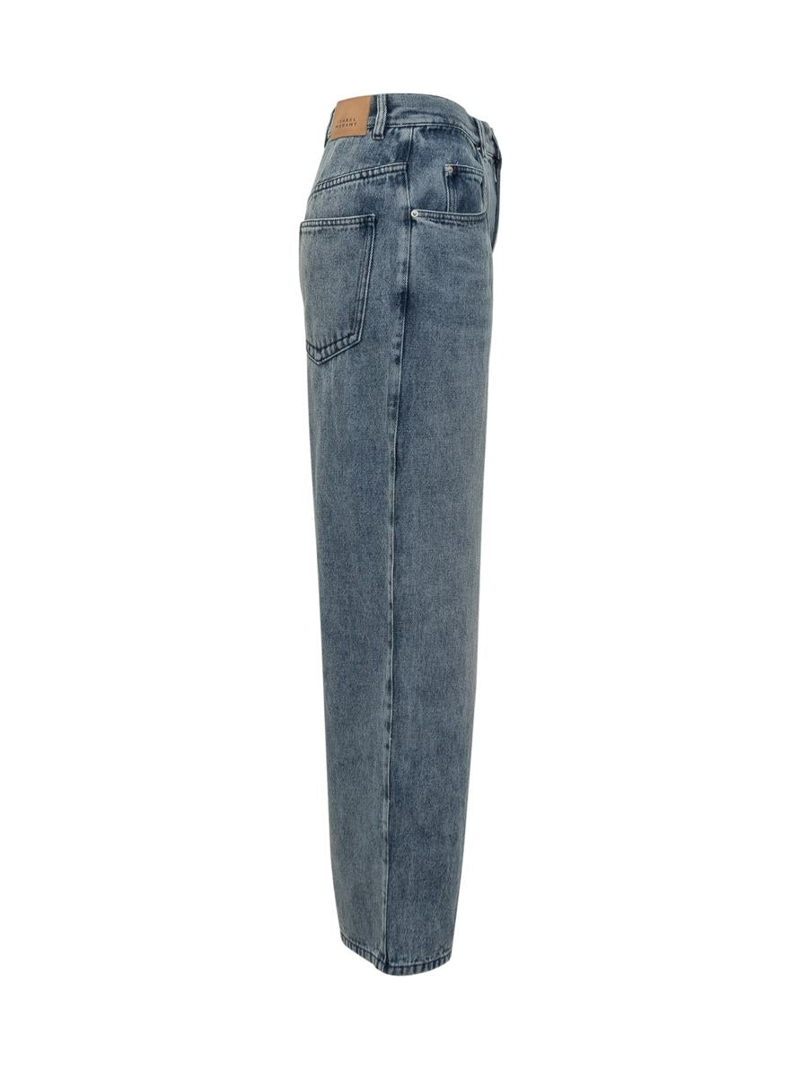 Isabel Marant – Gerade geschnittene Jeans mit hoher Taille in Blau von Isabel Marant