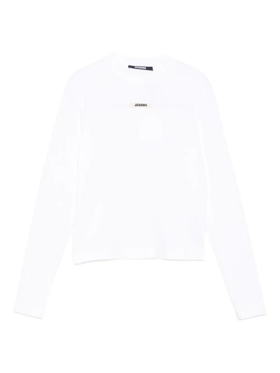 Jacquemus – Langärmliges T-Shirt mit Applikation