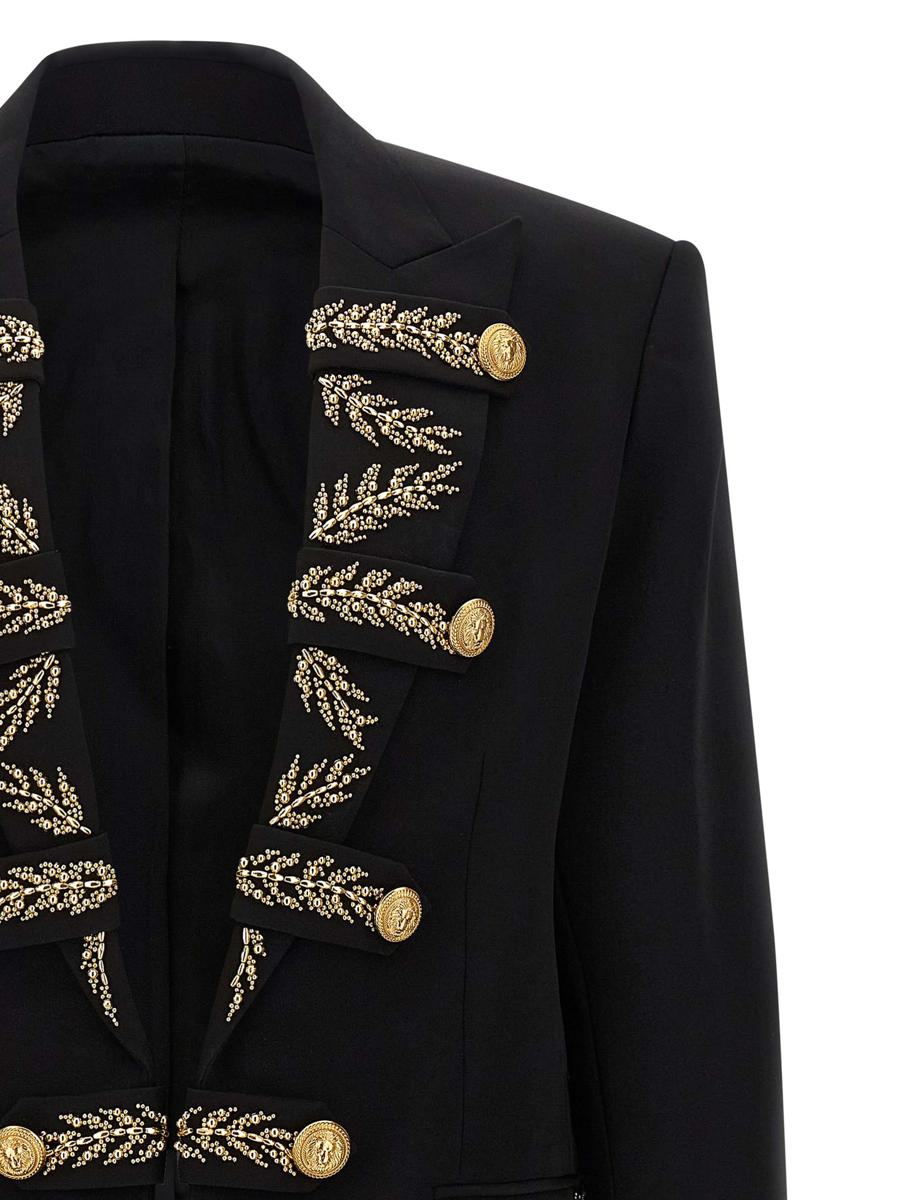 Balmain Blazer mit Blattstickerei