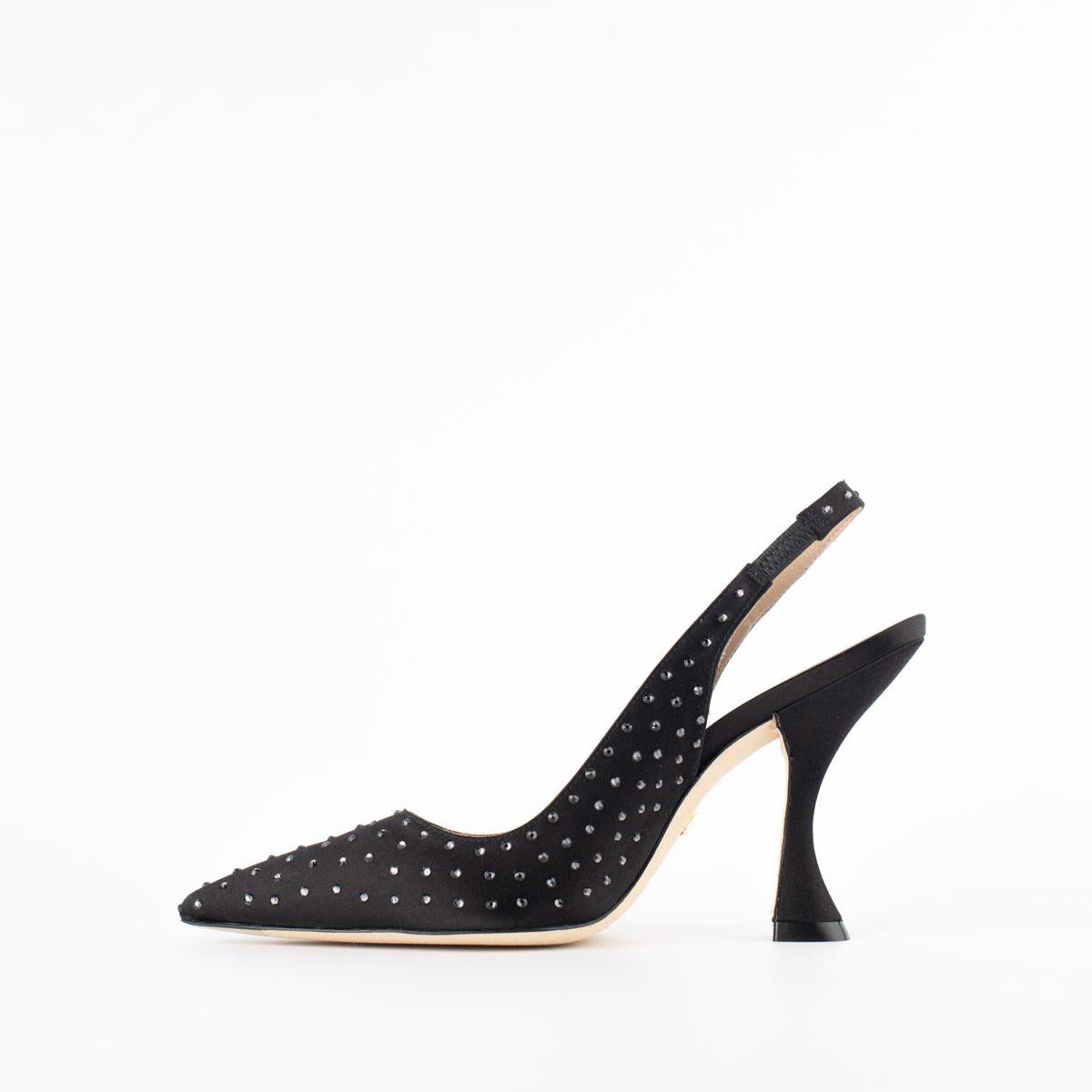 Stuart Weitzman – Schwarzer Slingback mit Swarovski