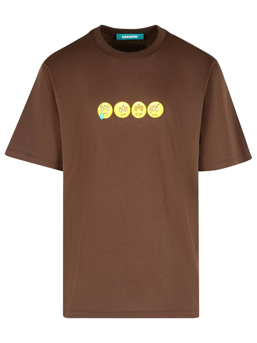 Braunes Baumwoll-T-Shirt von Barrow