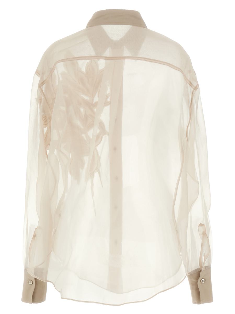 Brunello Cucinelli-Hemd „Flora Appliqué“.
