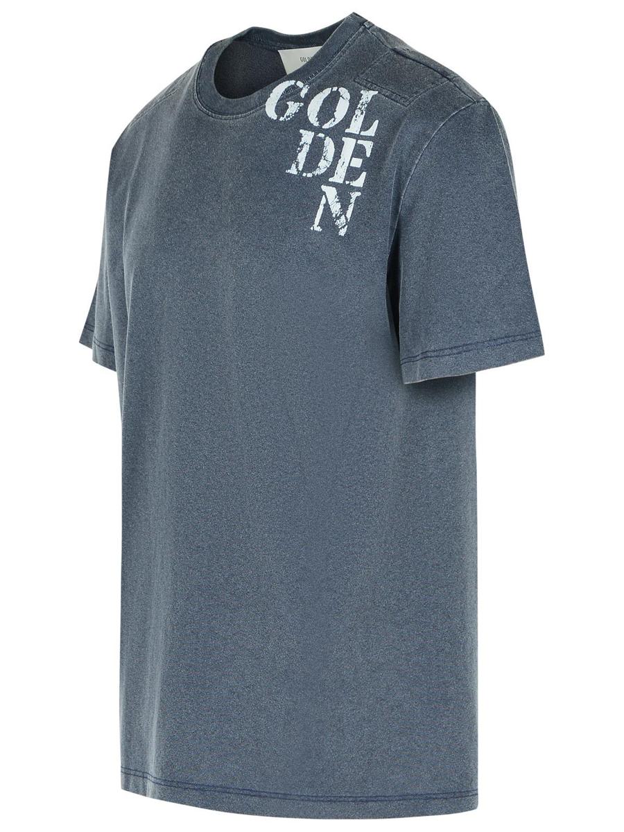 Blaues Baumwoll-T-Shirt von Golden Goose