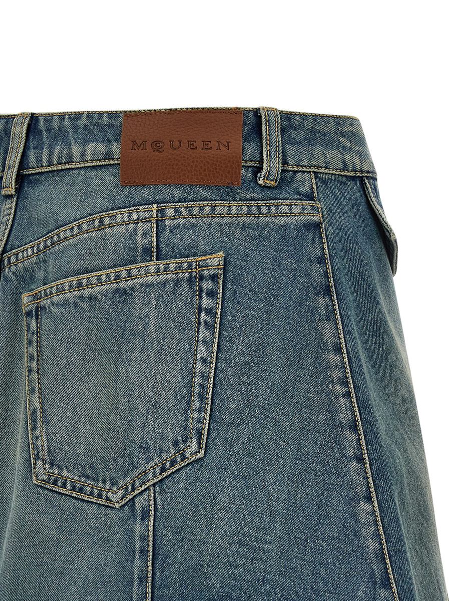 Alexander McQueen Denim-Minirock