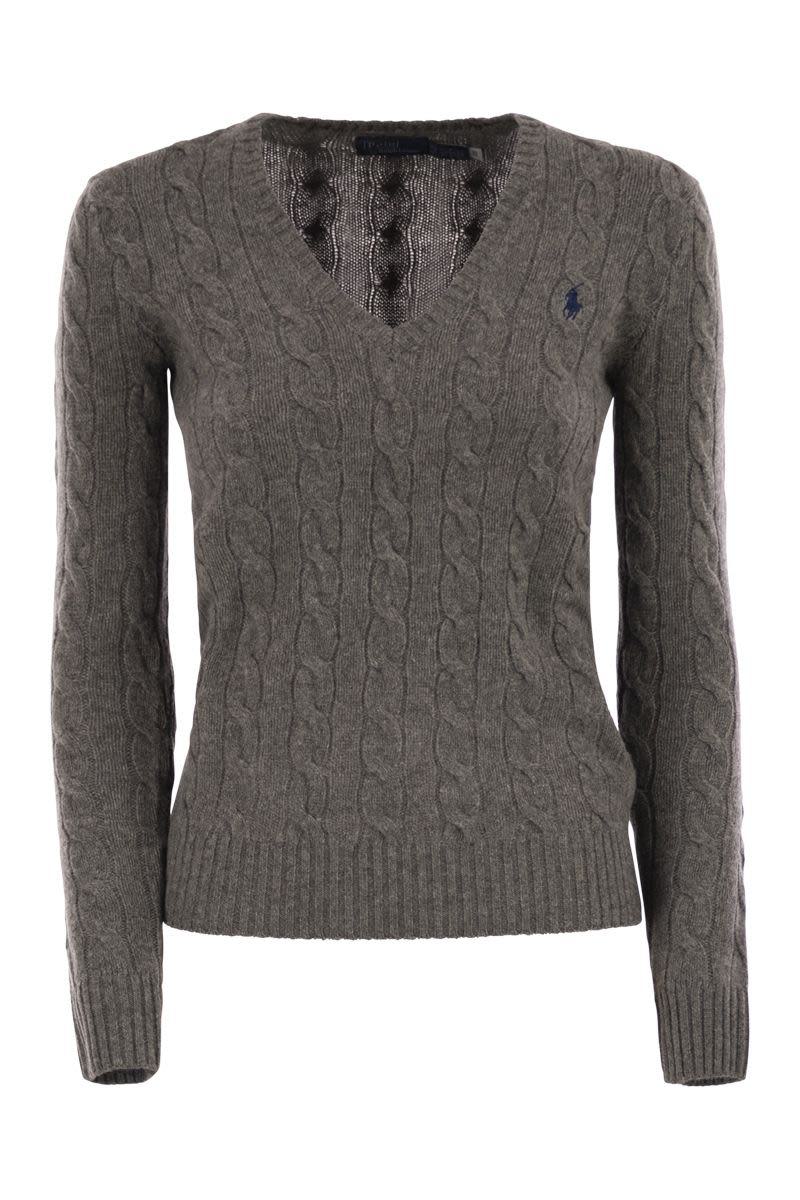 Polo Ralph Lauren – Zopfmusterpullover aus Wolle und Kaschmir