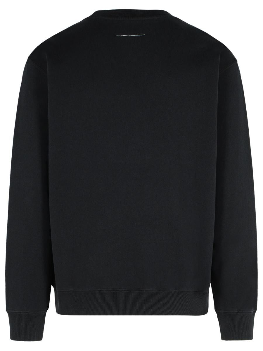 MM6 Maison Margiela Schwarzes Baumwoll-Sweatshirt