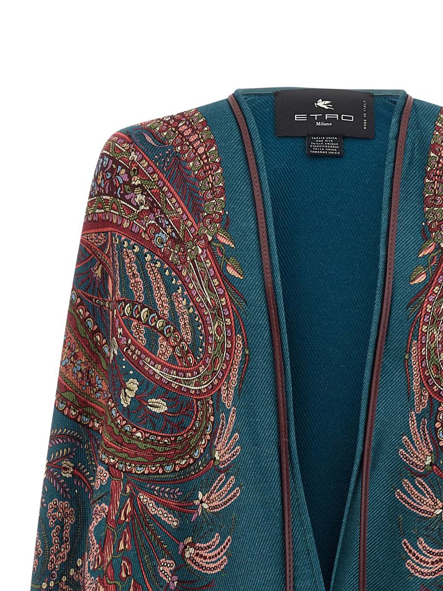 Etro Cape mit Blumen-Paisley-Muster