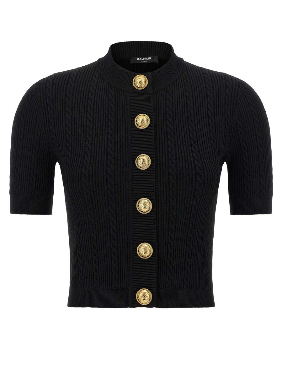 Balmain Kurzarm-Cardigan