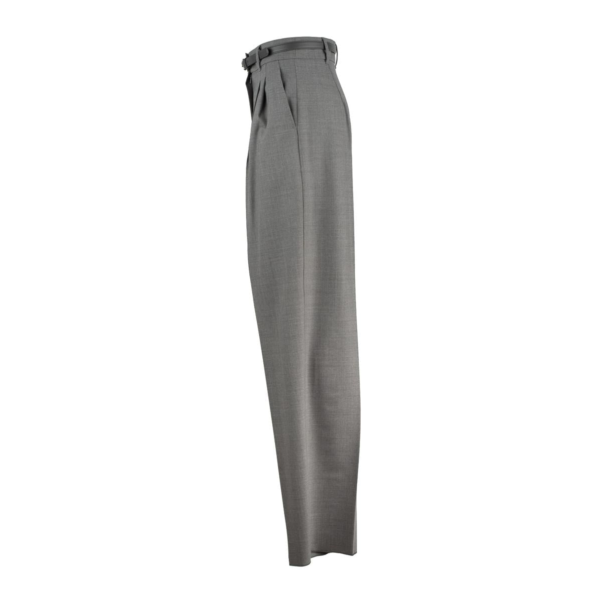 Max Mara – Graue Wollstrickhose