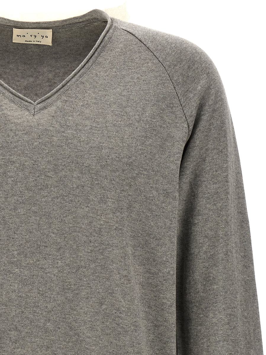 Ma'Ry'Ya Pullover mit V-Ausschnitt