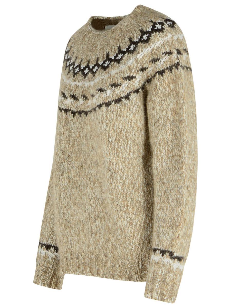 PAROSH 'Laila' Beige Alpaka-Mischpullover