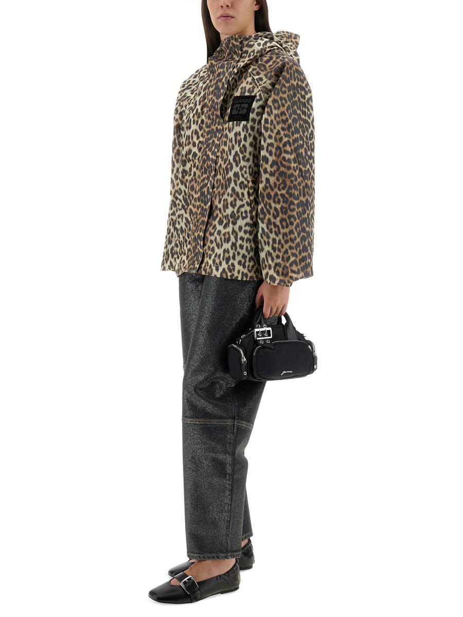 Ganni Jacke mit Leopardenmuster