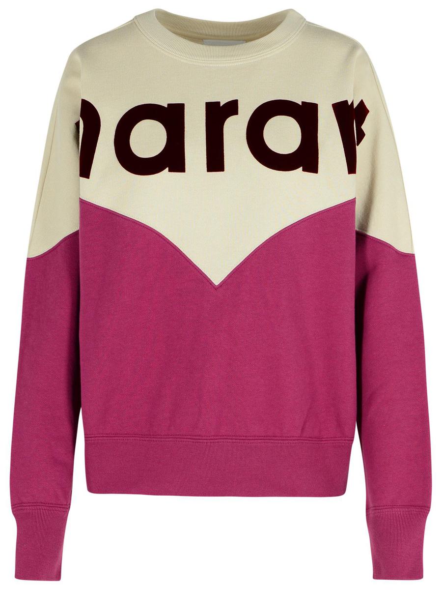 Isabel Marant Étoile „Houston“-Sweatshirt aus einer Baumwollmischung in Trauben- und Augentönen