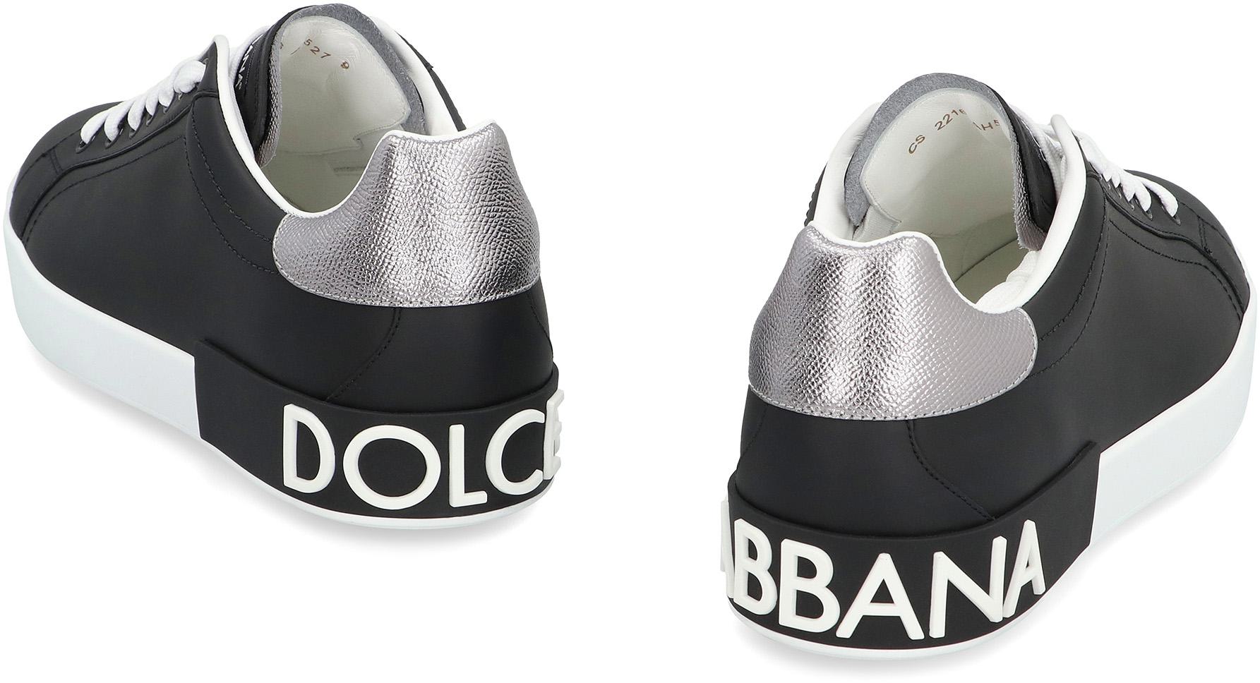 Dolce & Gabbana Portofino Spoiler Low-Top-Sneakers aus Leder