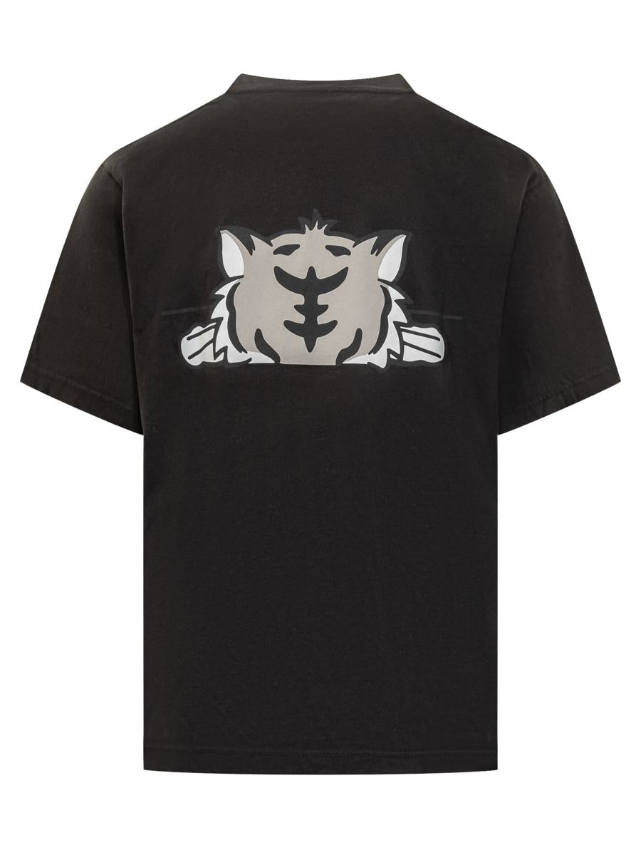 Kenzo Kenzo Herren Schwarzes T-Shirt mit Tiger-Print