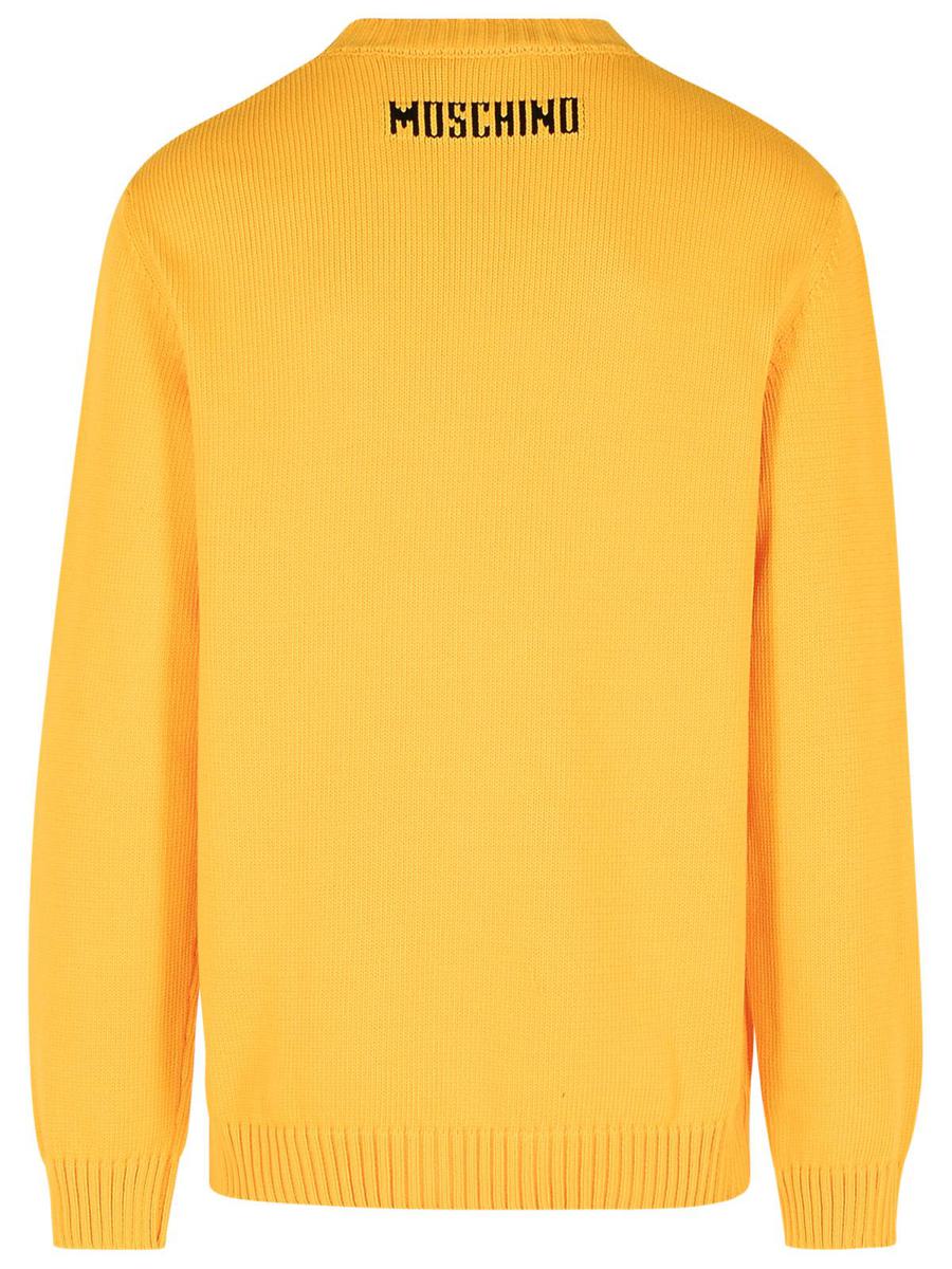 Moschino „Smile“ – Gelber Pullover aus Baumwollmischung